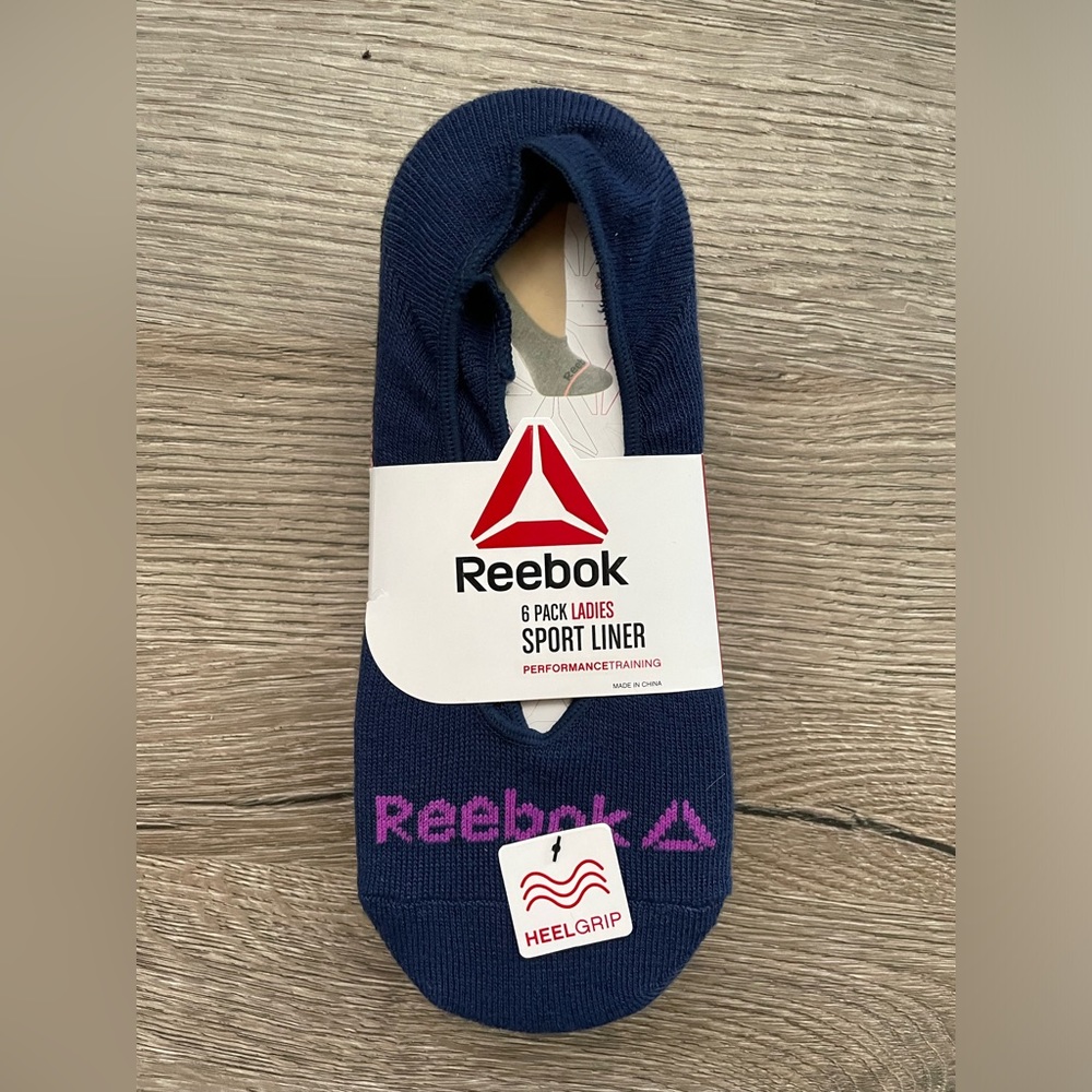 Reebok Ladies 6 Pack Performance Training Sport Liner Socks - Shoe Size 4 - 10